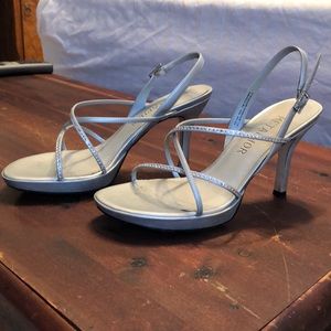 Rhinestone strappy heels